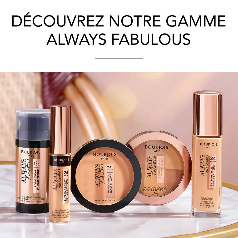 Bourjois paris FOND DE TEINT ALWAYS FABULOUS 24H 30ml N’ 210 vanilla/110 Vanille clair Bourjois paris FOND DE TEINT ALWAYS FABULOUS 24H 30ml N’ 210 vanilla/110 Vanille clair