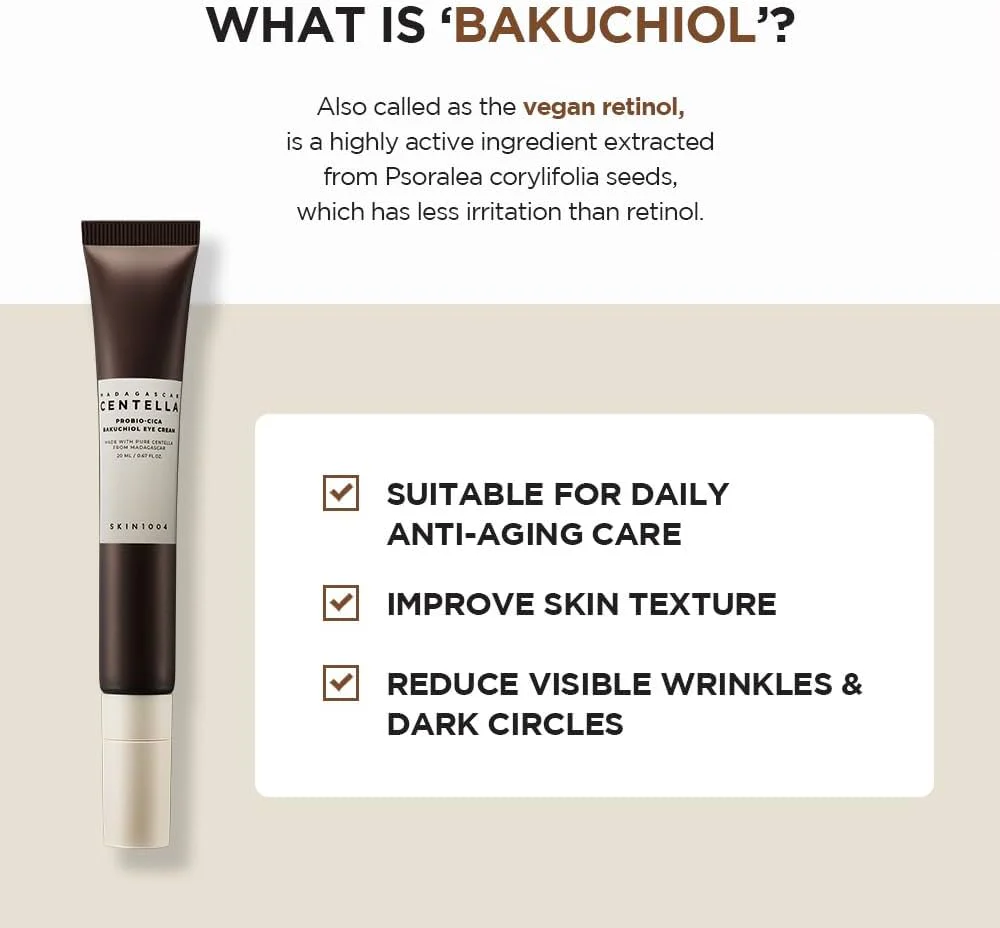 SKIN1004 MADAGASCAR CENTELLA PROBIO CICA BAKUCHIOL EYE CREAM 20 ML SKIN1004 MADAGASCAR CENTELLA PROBIO CICA BAKUCHIOL EYE CREAM 20 ML