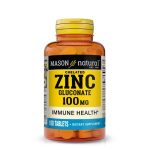 MASON NATURAL CHELATED ZINC GLUCONATE 100 MG 100 COMPRIMES