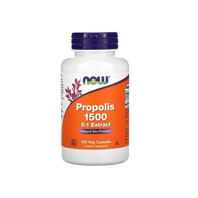 NOW Foods Propolis 1500, 100 capsules végétariennes