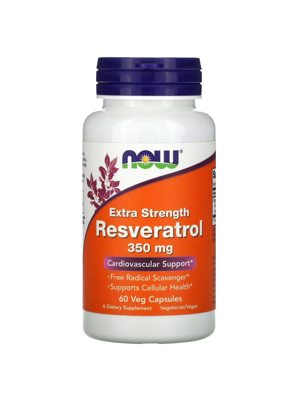NOW FOODS RESVERATROL EXTRA STRENGTH 350 mg 60 capsules