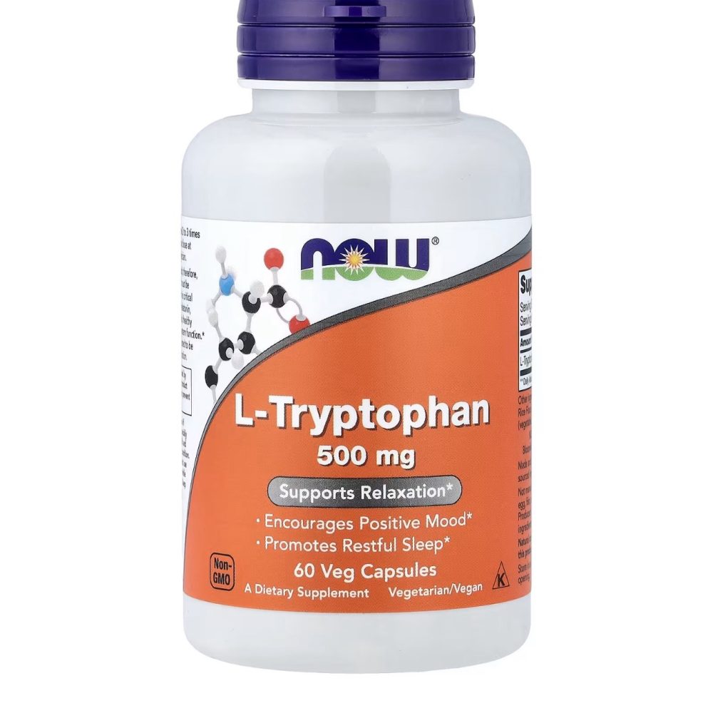 NOW FOODS L-Tryptophane  500 mg 60 veg capsules