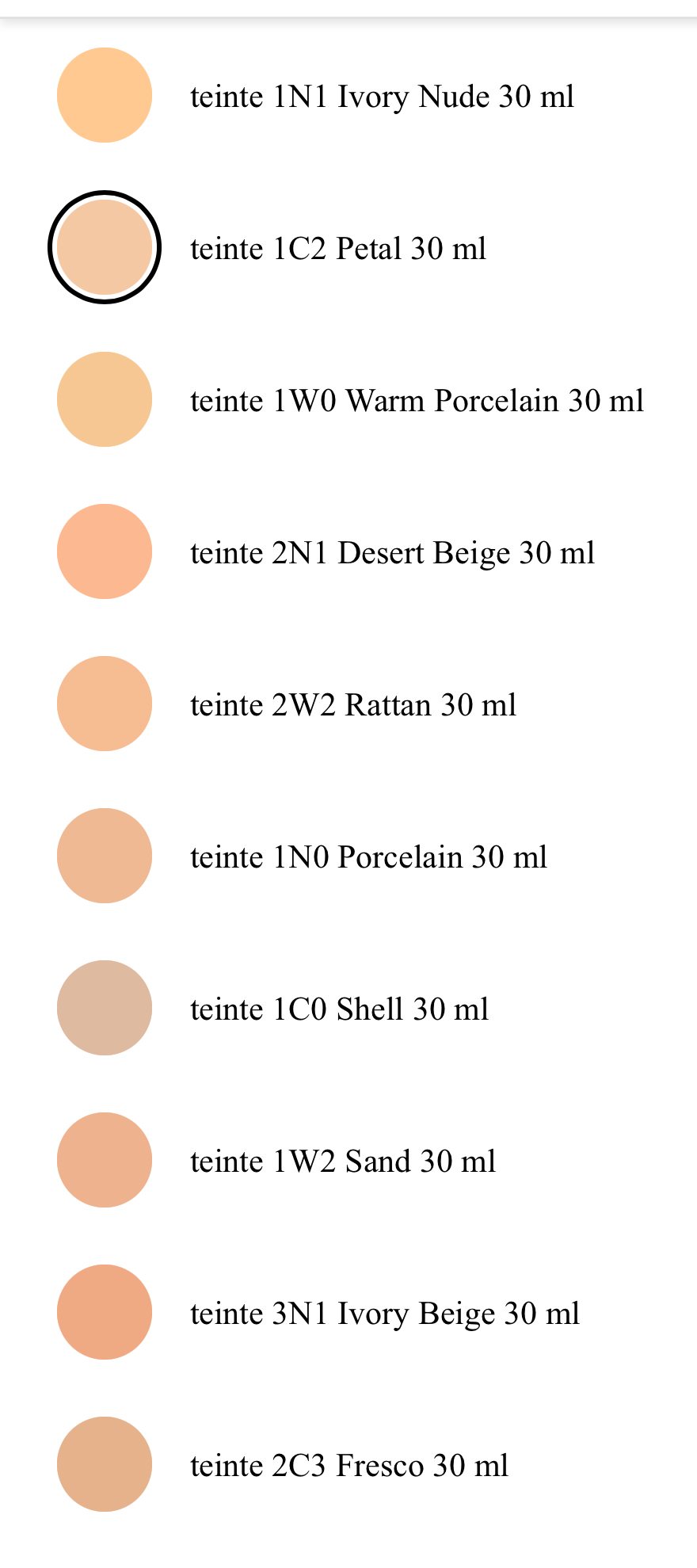 ESTEE LAUDER Double Wear Teint Longue Tenue Intransferable SPF10 Couleur 1W1