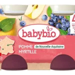 Babybio Petit Pot Pomme de Nouvelle-Aquitaine & Myrtille 2x 130g