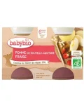 Babybio Petit Pot Pomme de Nouvelle-Aquitaine & Fraise 2x 130g