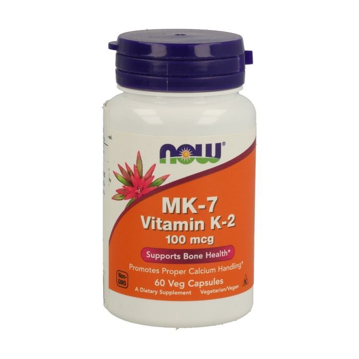 NOW Foods Vitamine K-2 MK-7 Extrapuissante 100 µg 60 capsules végétariennes
