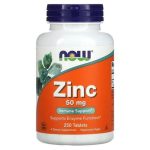 Now Foods Zinc 50mg 250 comprimés