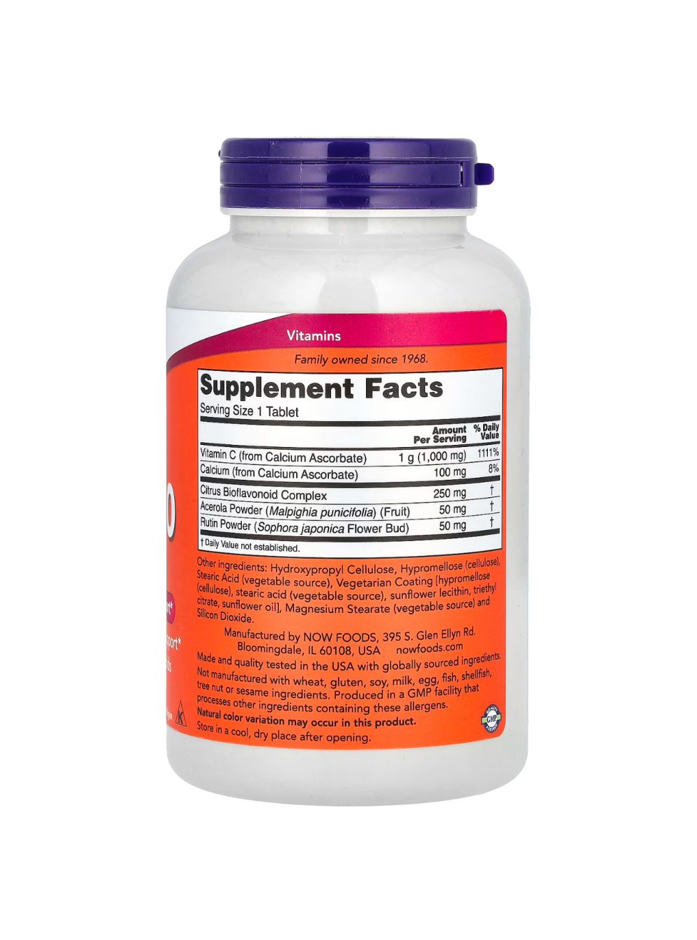 Now Foods, Complexe à la vitamine C 1000 tamponnée, 90 comprimés