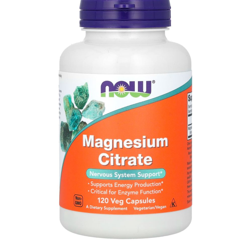 NOW Foods  Magnesium Citrate 120 Veg Capsules