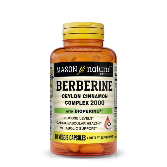MASON NATURAL BERBERINE CEYLON CINNAMON COMPLEX 2000 60 CAPSULES VEGETALES