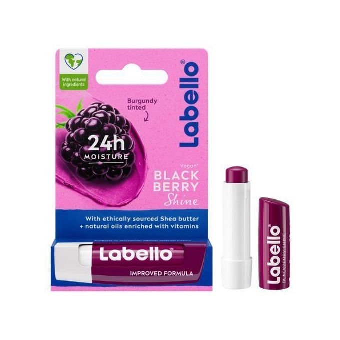 Labello Baumes à Lèvres - Blackberry Shine - pour les lèvres sèches et gercées..
