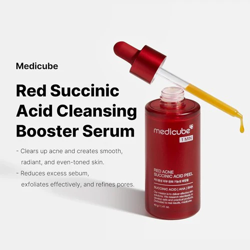 MEDICUBE 1 MIN RED ACNE SUCCINIC ACID PEEL 40 G MEDICUBE 1 MIN RED ACNE SUCCINIC ACID PEEL 40 G