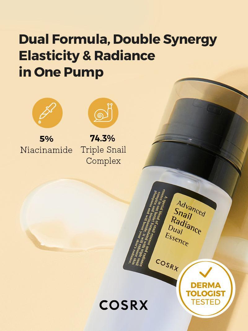 COSRX ADVANCED SNAIL RADIANCE DUAL ESSENCE 80 ML COSRX ADVANCED SNAIL RADIANCE DUAL ESSENCE 80 ML