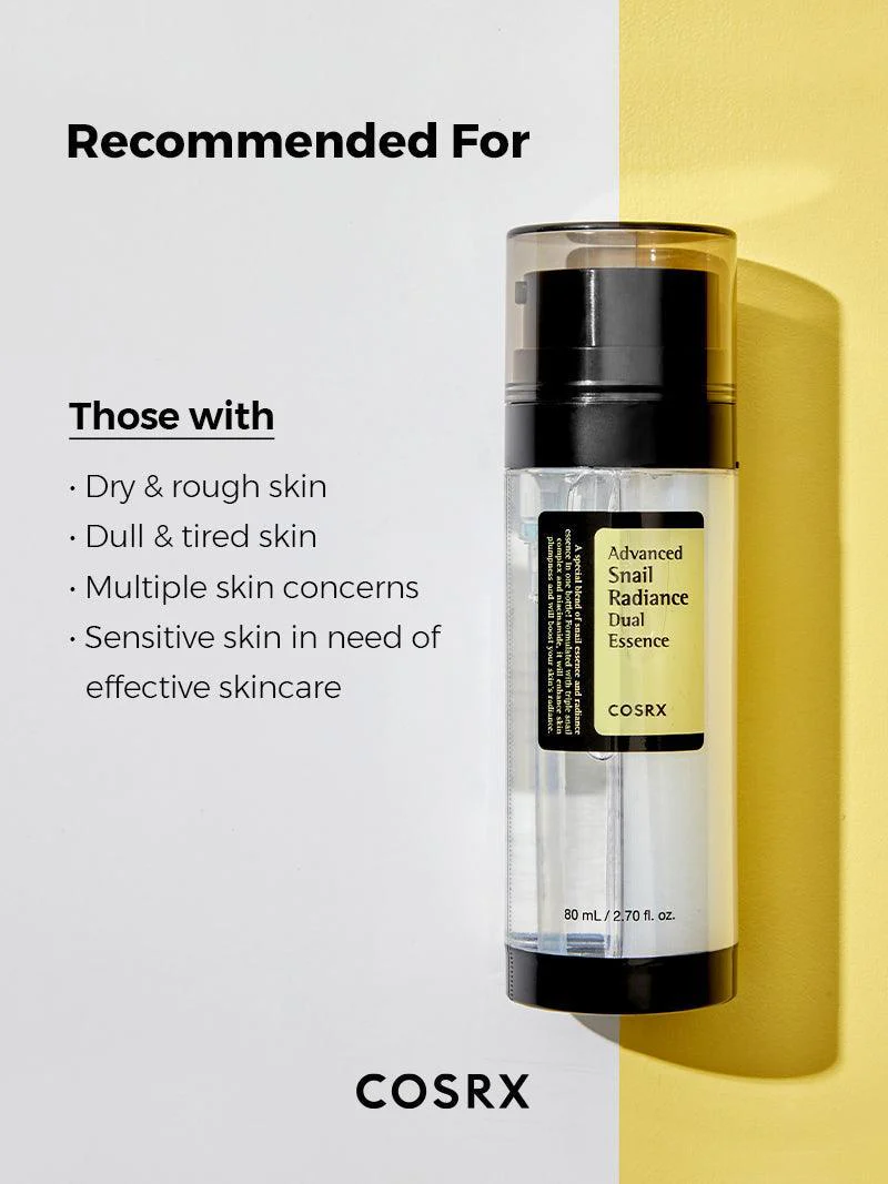 COSRX ADVANCED SNAIL RADIANCE DUAL ESSENCE 80 ML COSRX ADVANCED SNAIL RADIANCE DUAL ESSENCE 80 ML