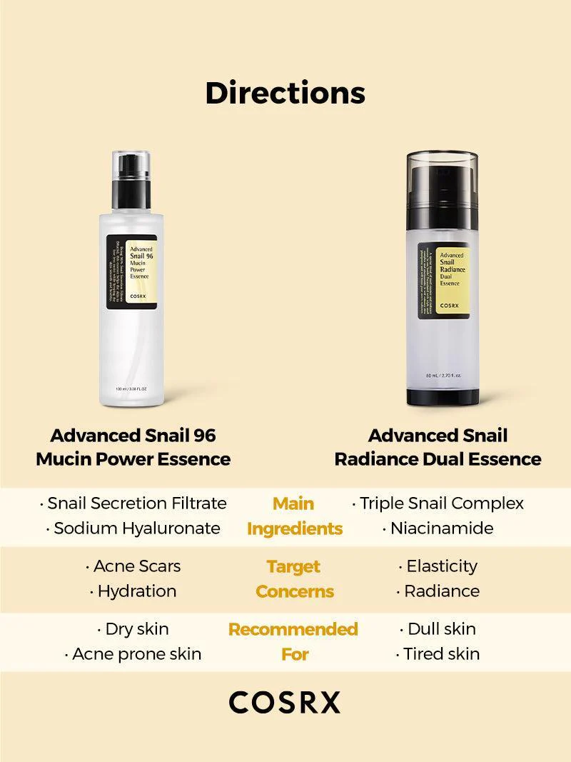 COSRX ADVANCED SNAIL RADIANCE DUAL ESSENCE 80 ML COSRX ADVANCED SNAIL RADIANCE DUAL ESSENCE 80 ML