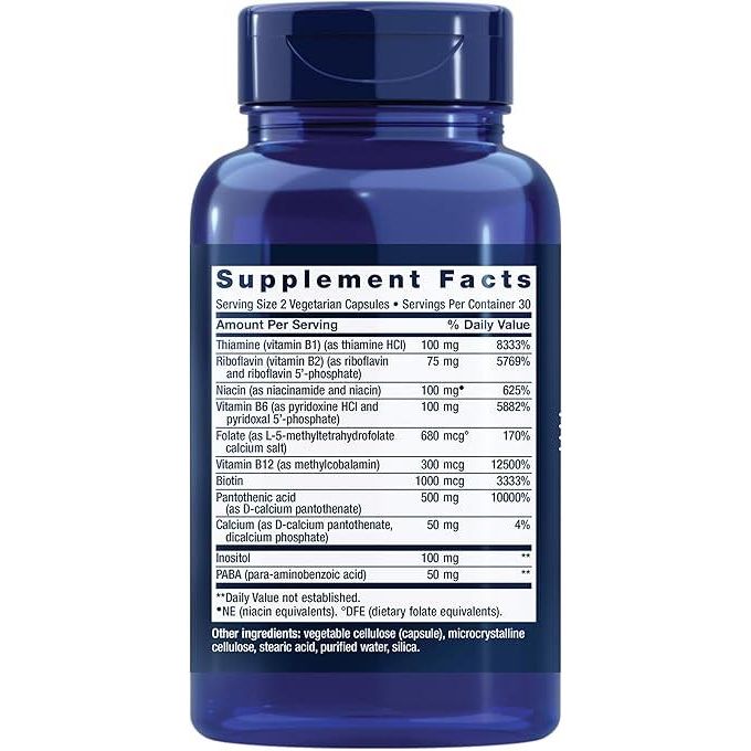 Life Extension Vitamine B Complex BioActive 60 Vegetarian Capsules