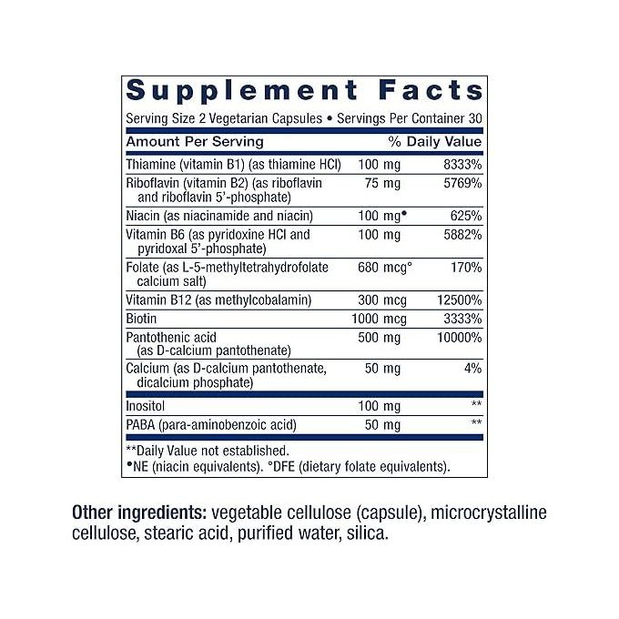 Life Extension Vitamine B Complex BioActive 60 Vegetarian Capsules