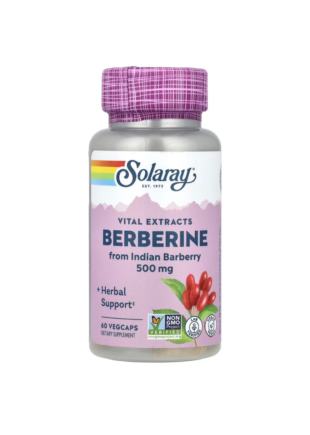 Solaray BERBERINE 500mg 60 VEGCAPS