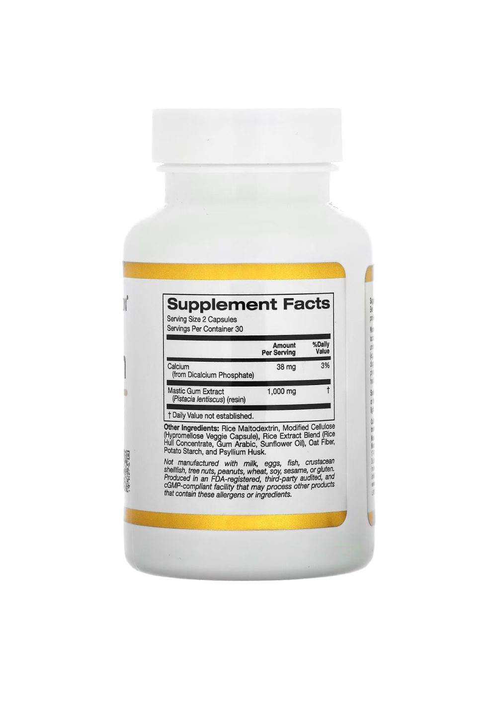 CALIFORNIA GOLD NUTRITION MASTIC GUM 500mg 60capsules