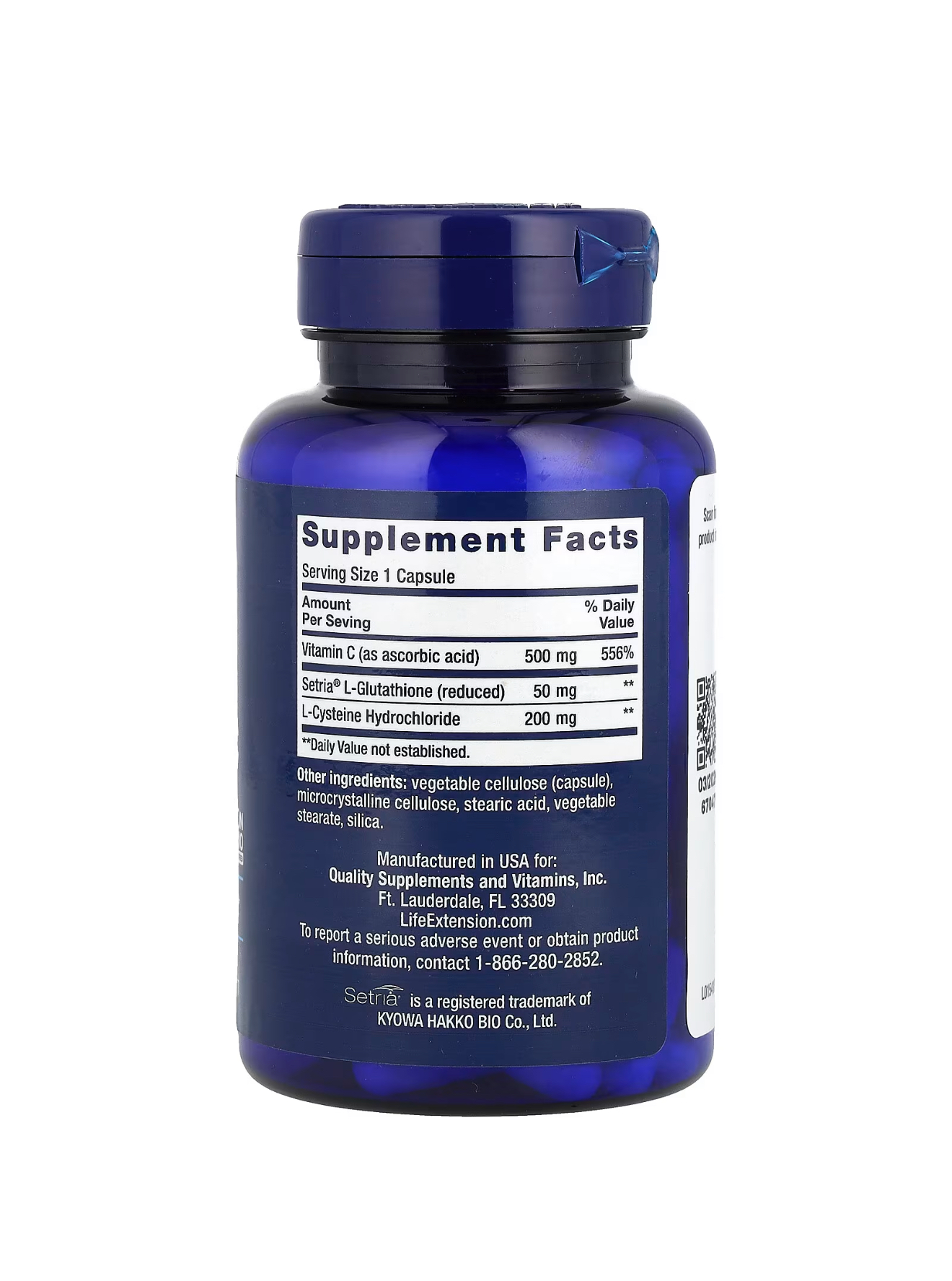 LIFE EXTENSION GLUTATHIONE CYSTEINE & C 100capsules