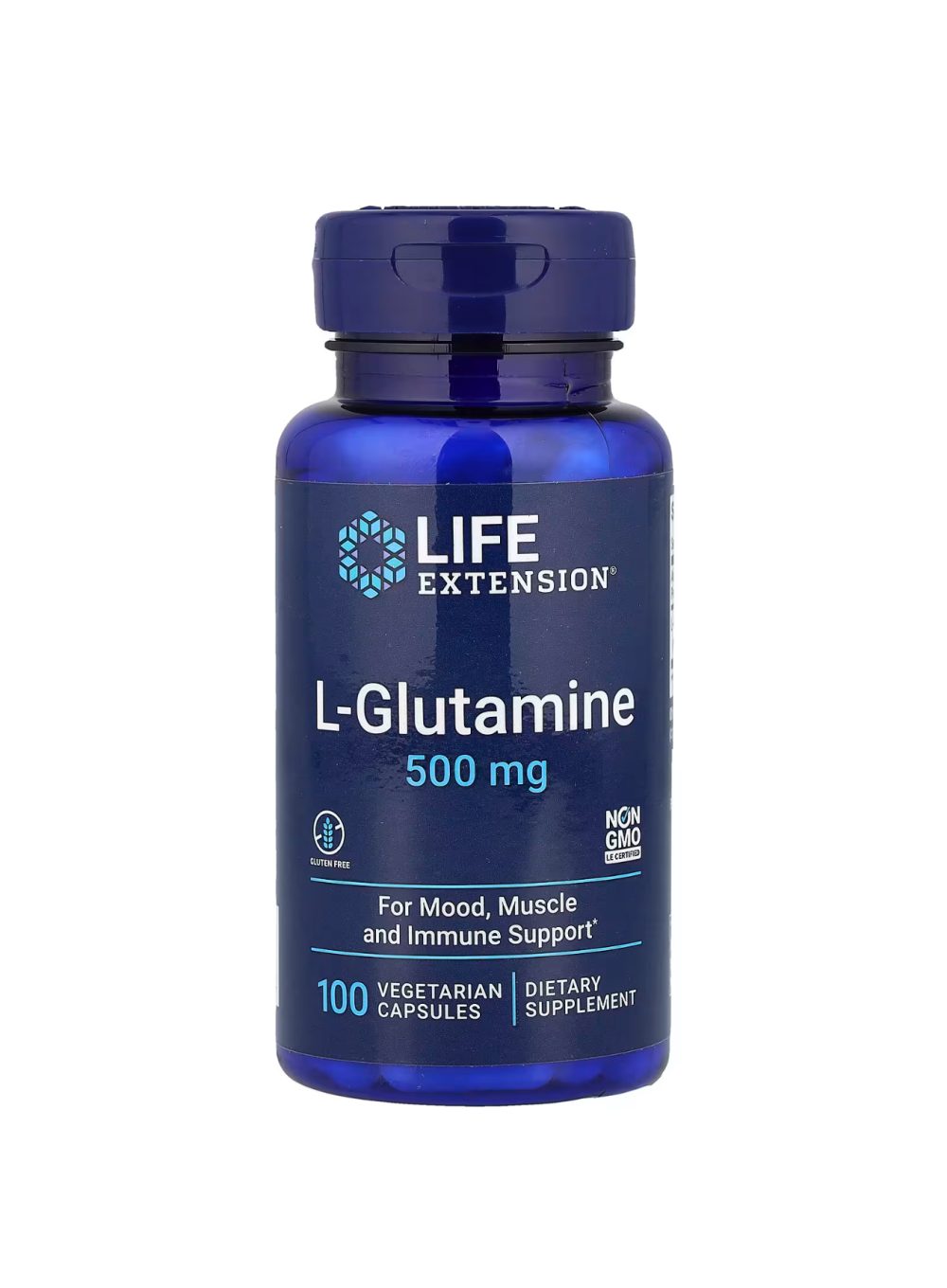 LIFE EXTENSION L-glutamine 500mg 100 veg capsules