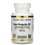 California Gold Nutrition Bee Propolis 2X Concentrated Extract 500 mg 90 Capsules