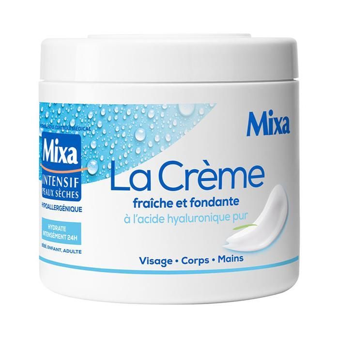 MIXA CRÈME FRAÎCHE ET FONDANTE À L’ACIDE HYALURONIQUE PUR 400ML