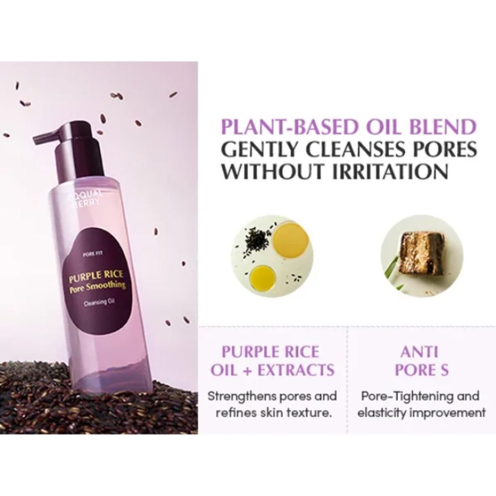 EQQUALBERRY Purple Rice Pore Smoothing Cleansing Oil 200ml