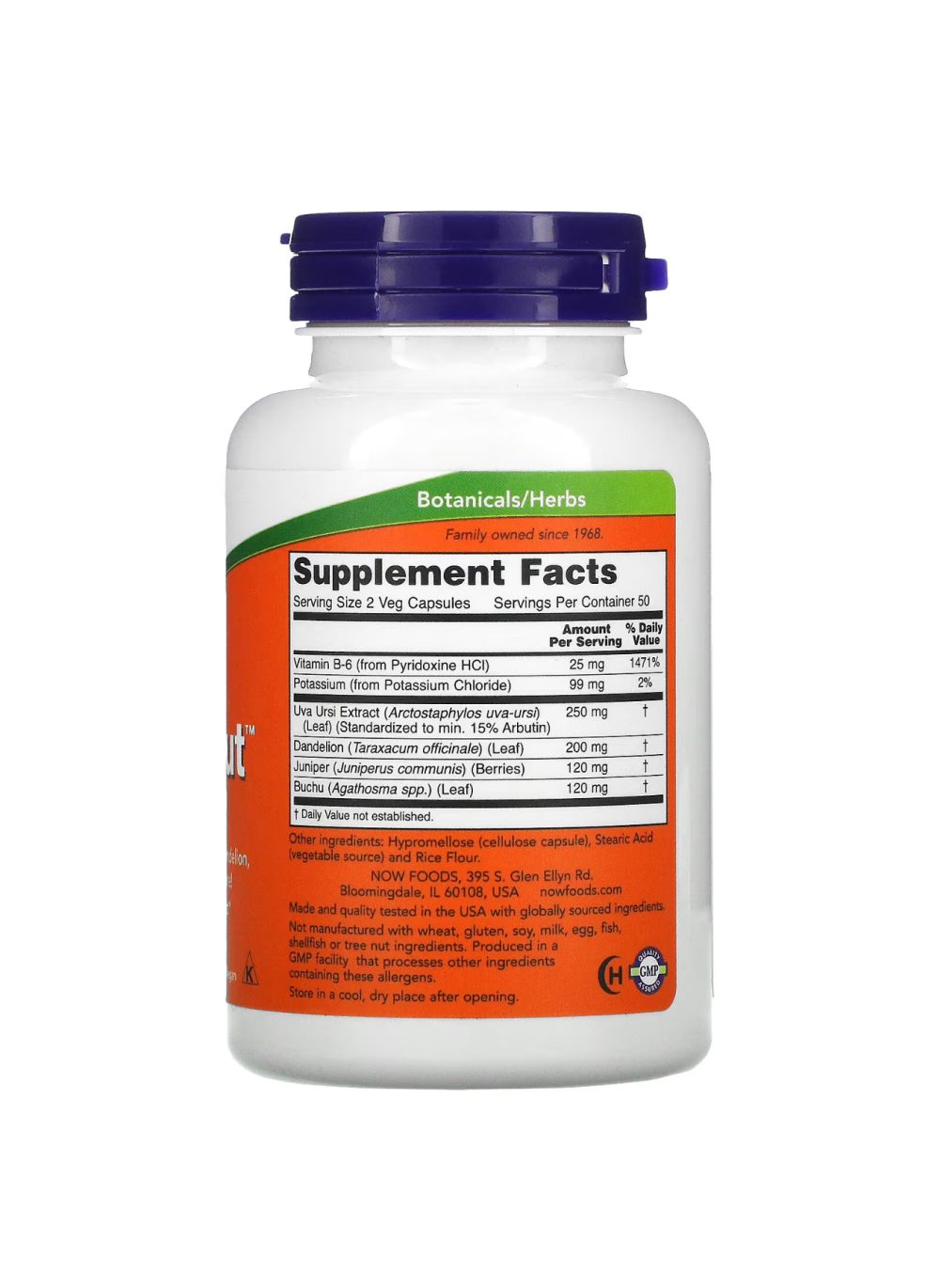 NOW Foods Water Out Équilibre hydrique 100 capsules végétales