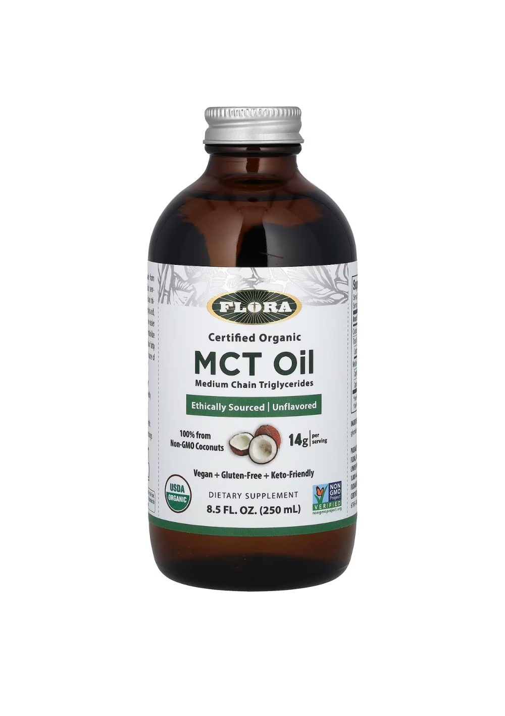 FLORA MCT HUILE ,C8 ,C10 certifiée biologique 250ml