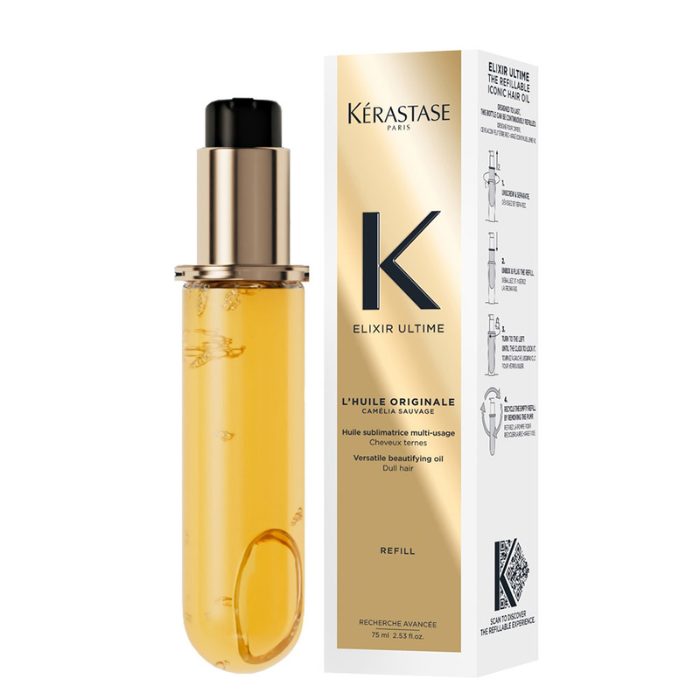 KERASTASE ELIXIR ULTIME HUILE SUBLIMATRICE MULTI USAGE CHEVEUX TERNES RECHARGE 75ML