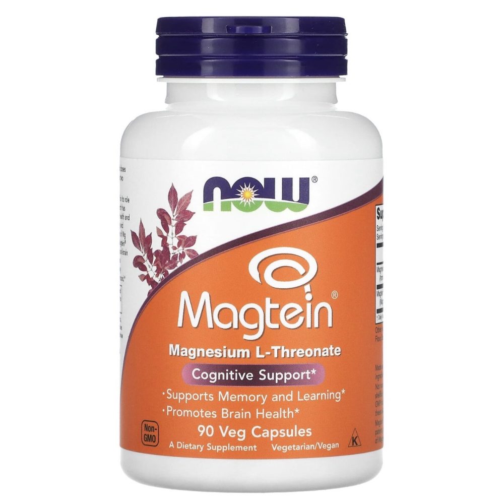 Now foods Magtein®, L-thréonate de magnésium, 90capsules