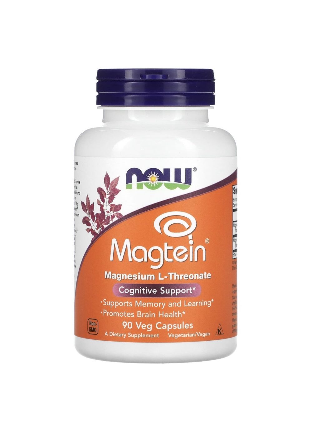 Now foods Magtein®, L-thréonate de magnésium, 90capsules
