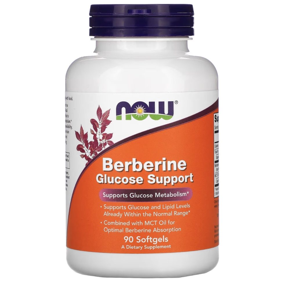 NOW Foods  Régulateur de glycémie à la berbérine  90 capsules à enveloppe molle