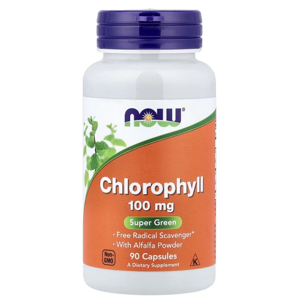 NOW Foods Chlorophylle 100 mg 90 capsules végétariennes