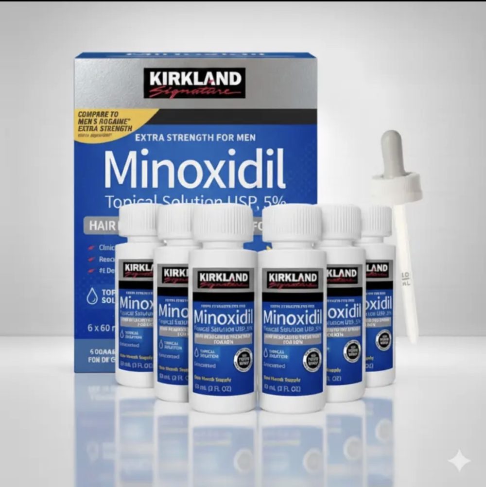 Minoxidil Kirkland 5% Signature  6 Bouteilles de 60ml  Traitement de 6 mois