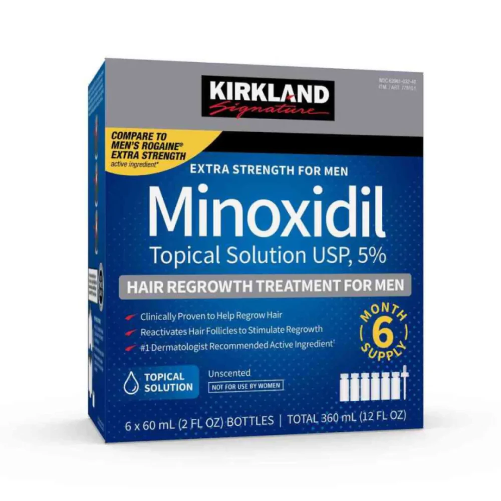 Minoxidil Kirkland 5% Signature  6 Bouteilles de 60ml  Traitement de 6 mois