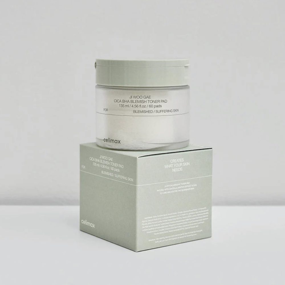 Celimax Ji Woo Gae Cica BHA Blemish Toner Pad 60 pads 170ml