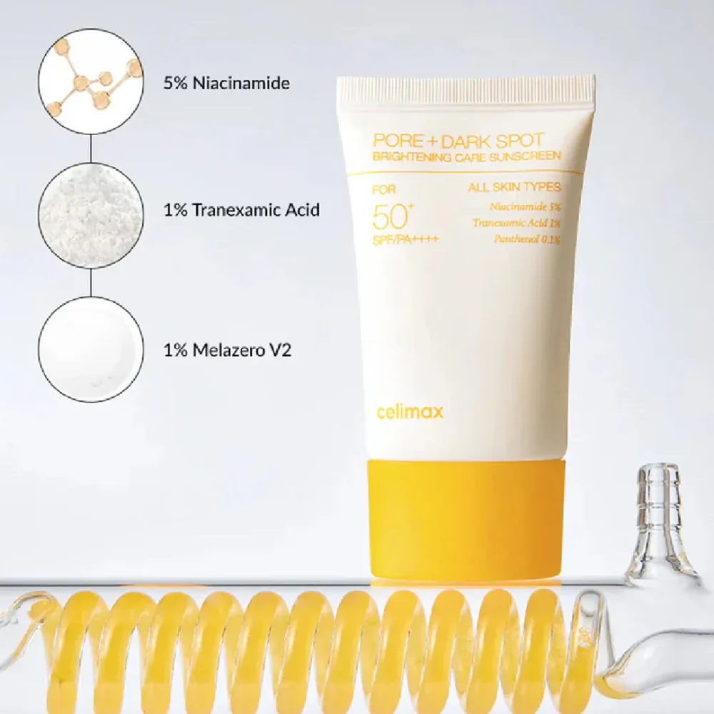 CELIMAX PORE + DARK SPOT BRIGHTENING CARE SUNSCREEN SPF 50+ PA++ 50ML
