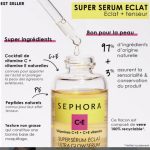 SEPHORA  Super Sérum Éclat Visage à la Vitamine C et E et aux Peptides 50ml
