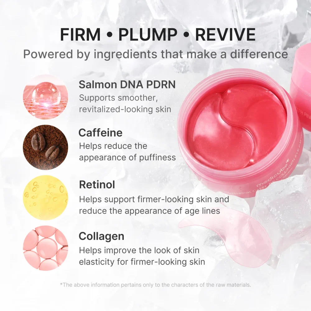 medicube  PDRN Pink Caffeine Collagen Eye Patch  60pcs