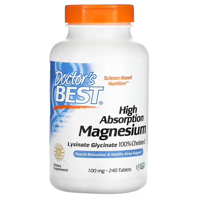 Doctor’s best  High Absorption Magnesium glycinate 100 mg 240 Tablets