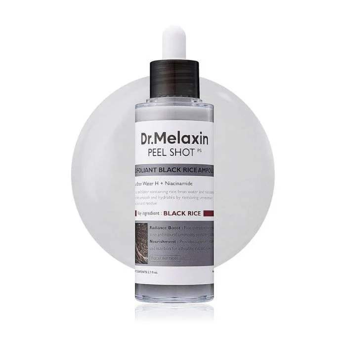 DR MELAXIN PEEL SHOT EXFOLIATING BLACK RICE AMPOULE 80 ML
