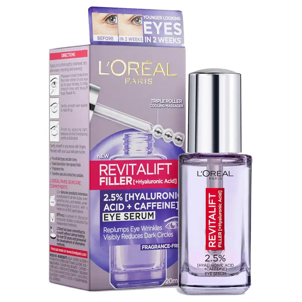 L’Oreal Paris Sérum contour des yeux à l’acide hyaluronique 2,5 % Revitalift Filler 20ml
