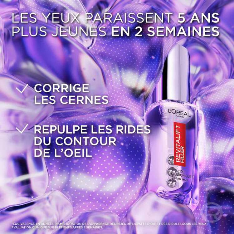 L’Oreal Paris Sérum contour des yeux à l'acide hyaluronique 2,5 % Revitalift Filler 20ml