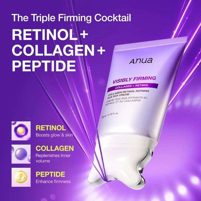ANUA VISIBLY FIRMING COLLAGEN + RETINOL CREME GUA SHA AFFINANTE 80 ML